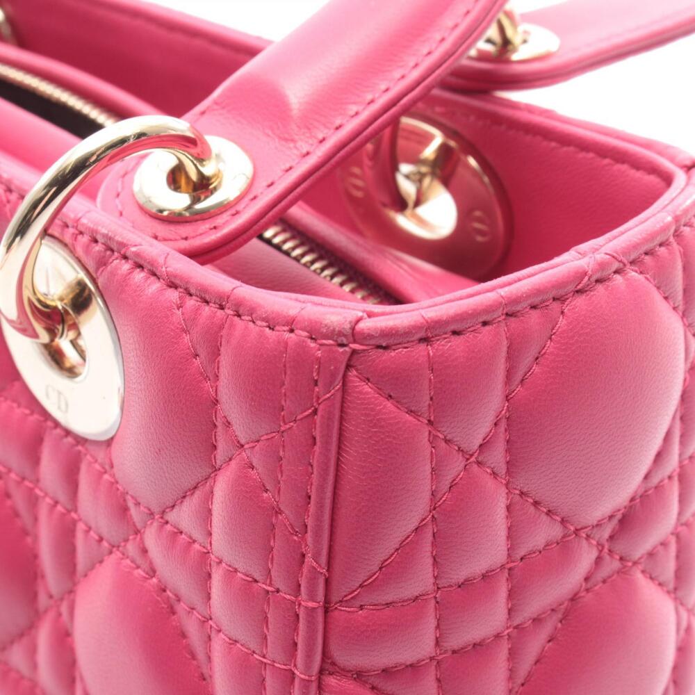 Dior leather LADY handbag pink - Picture 6 of 6